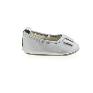 Carter's Ballerina Slippers Silver with Pink Bow Size 2